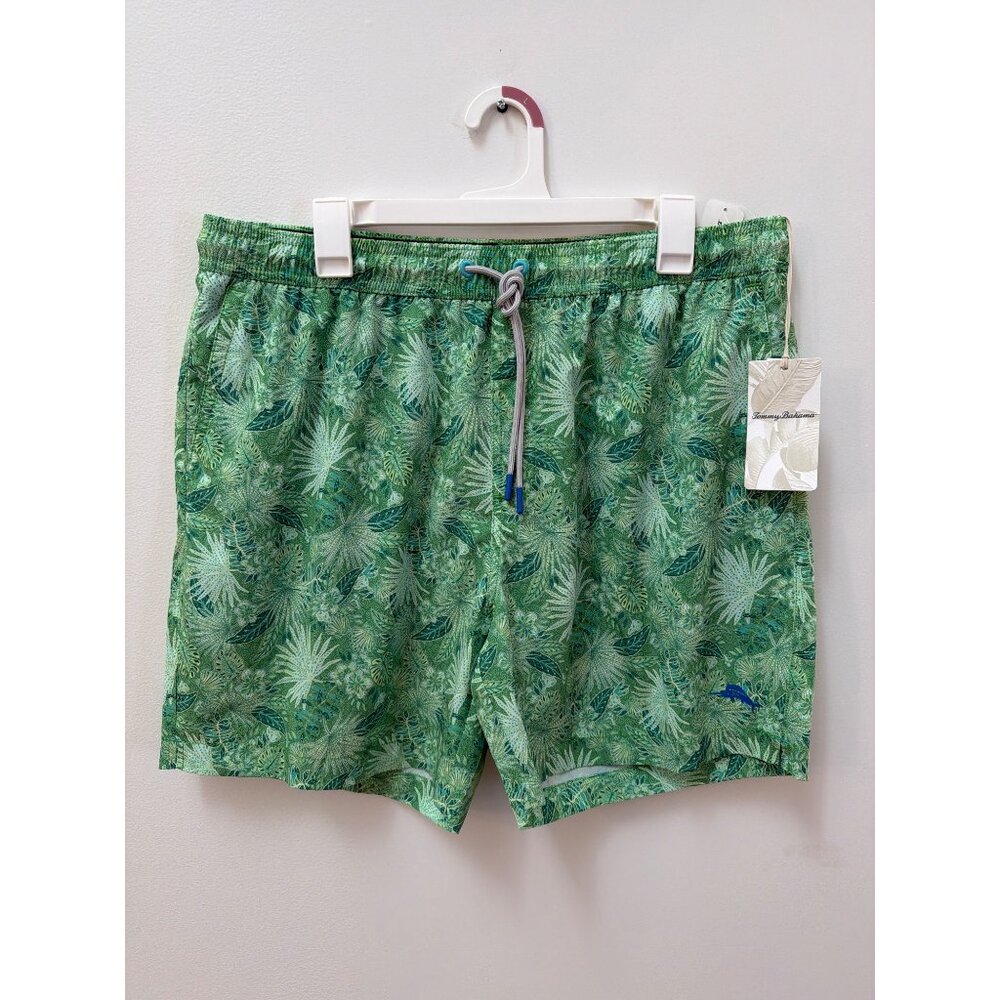 Tommy Bahama Naples Tropic Tango 6" Swim Trunks XL Green UPF 30 UV Protection